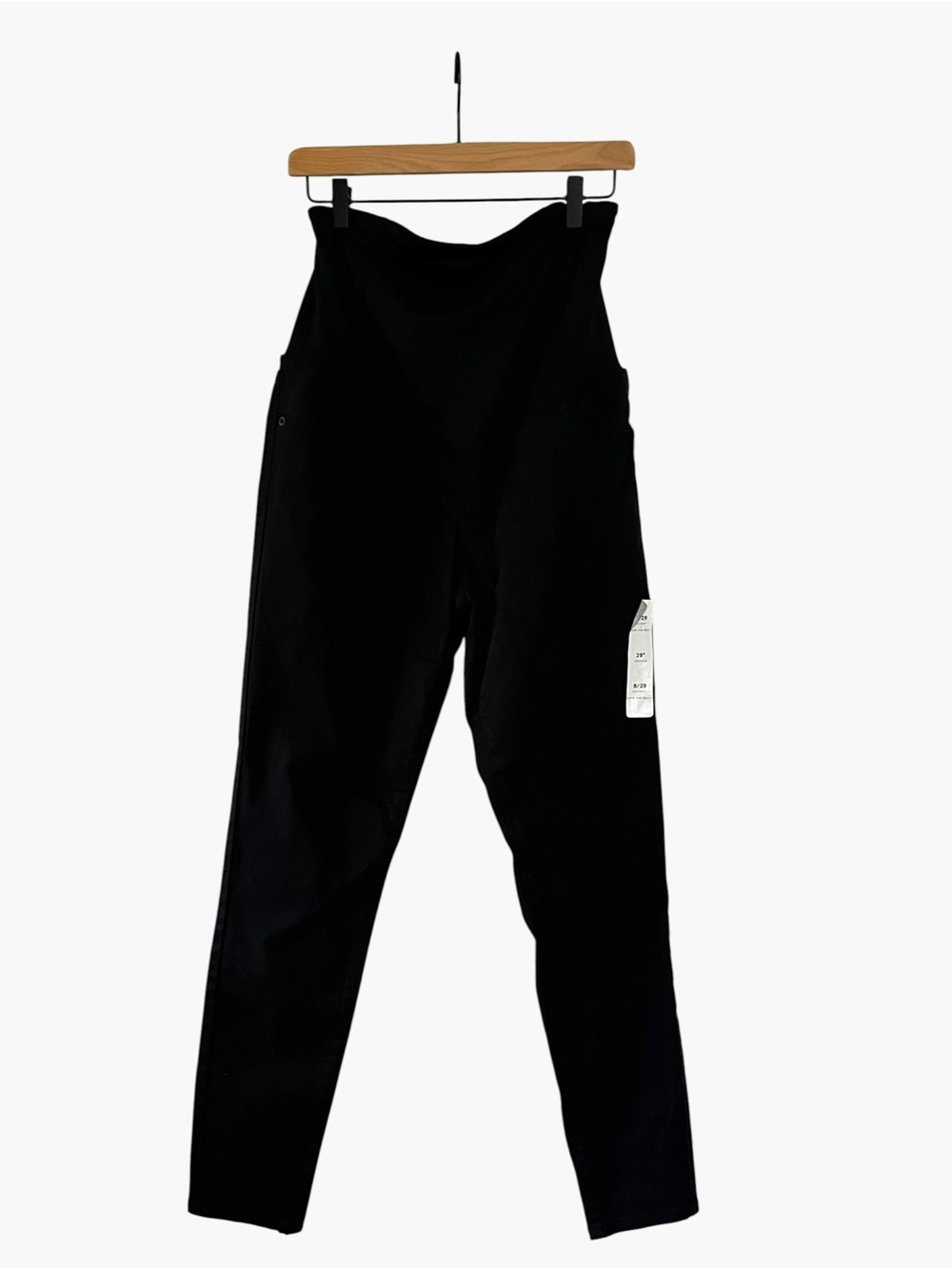 NWT Isabel Maternity black skinny maternity jeans with crossover panel size 8